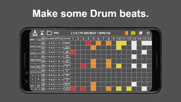 808 Drum Pad & Sequencer android App screenshot 5